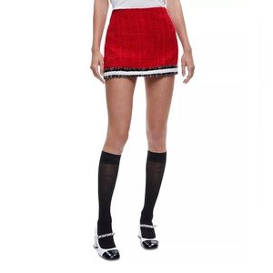 Alice + Olivia Ruby Tweed Mini Skirt
